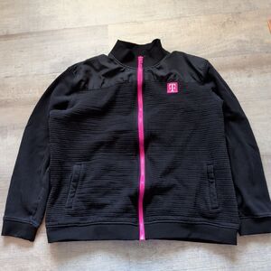 T-Mobile Ribbed Employee Jacket Women's2XL Black Pink Full Zip